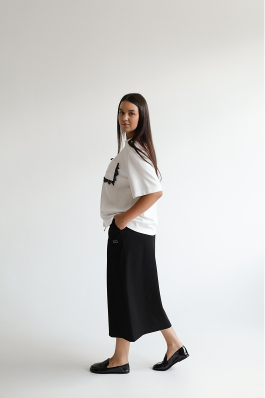 Юбка из плотного трикотажа